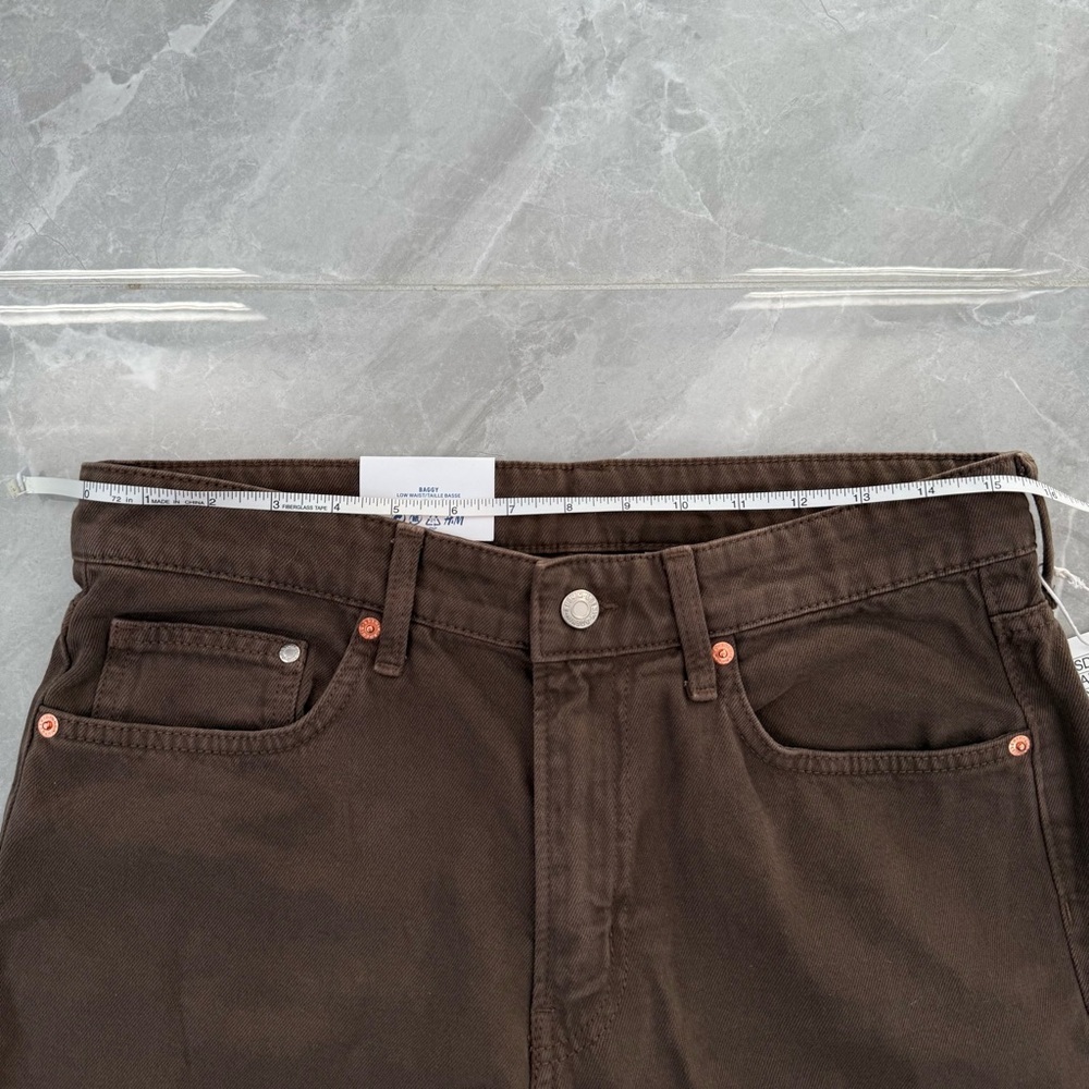 Women’s H&M &Denim Baggy Low Waist Loose Fit Jeans 100% Cotton Size 8 - Picture 14 of 16